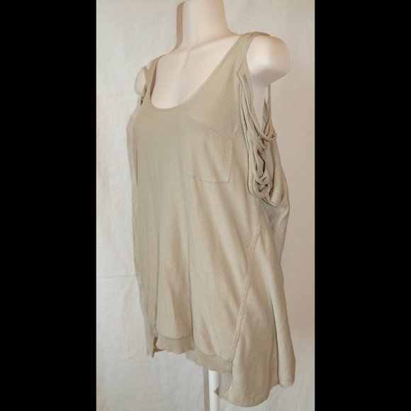 NWT L.A.M.B. Open Shoulders Knit Top, 100% Cotton, sz P/S - Picture 4 of 9